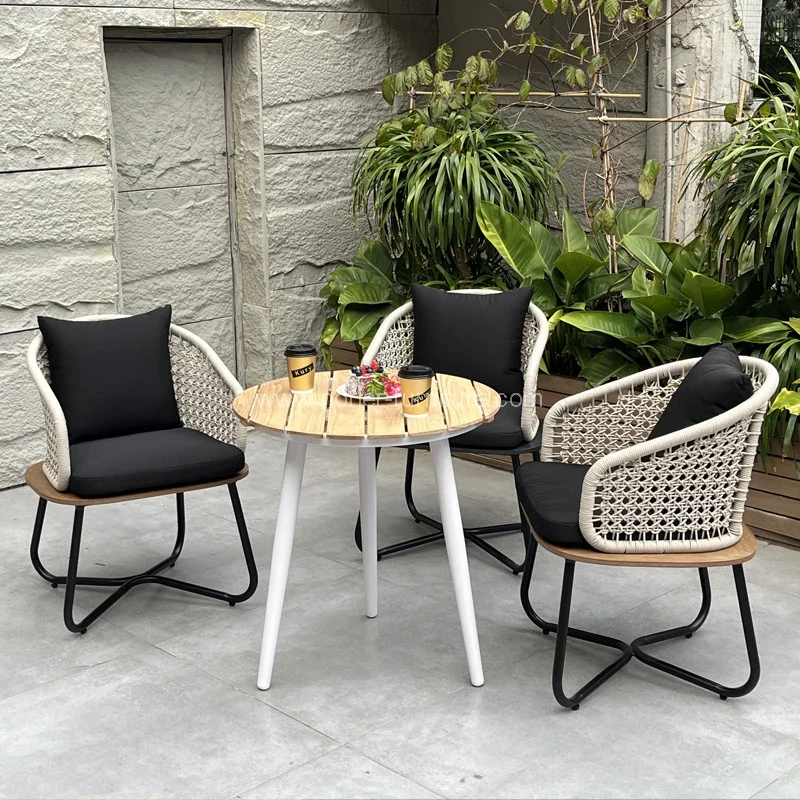 Vonkajší hliníkový rám PE Rattan Garden Set