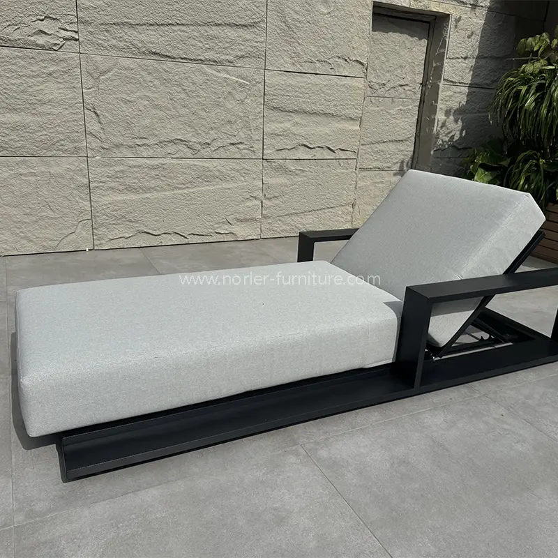 Vonkajší moderný luxusný hliníkový rámec Sun Lounger