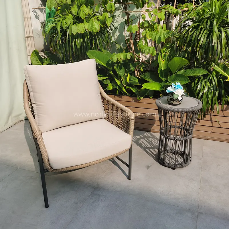 Vonkajší PE Rattan záhradný balkónový stôl a stolička