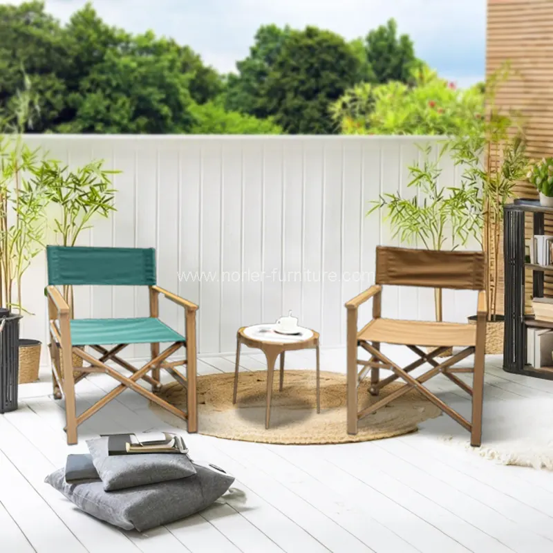 Vodotesný vonkajší hliníkový drevený balkónový set